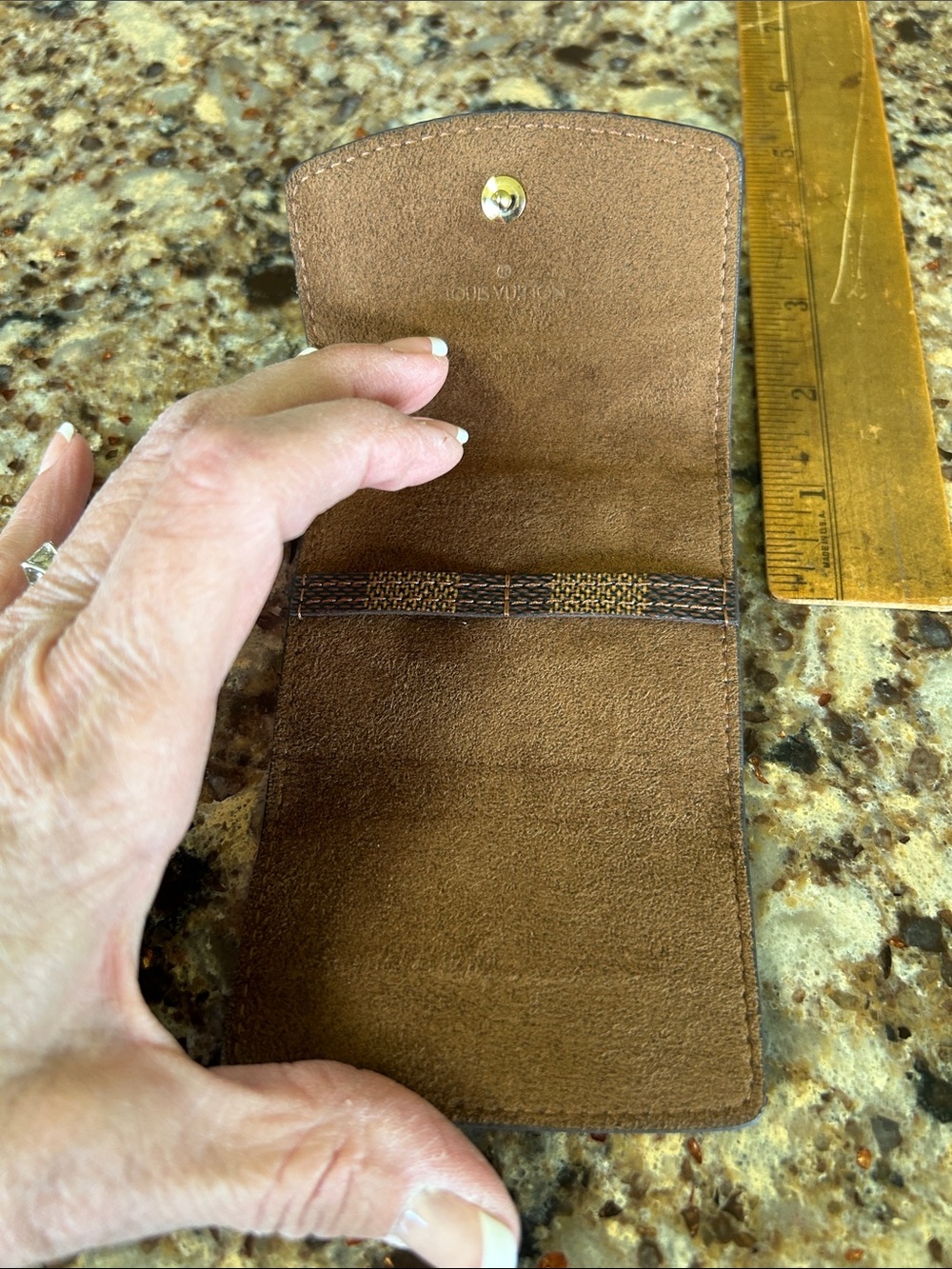 Louis Vuitton Brown Damier Compact Wallet - Picture 12 of 13